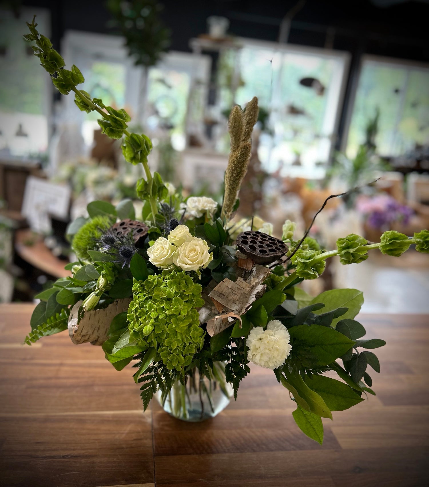 Green Goddess Vase Arrangement