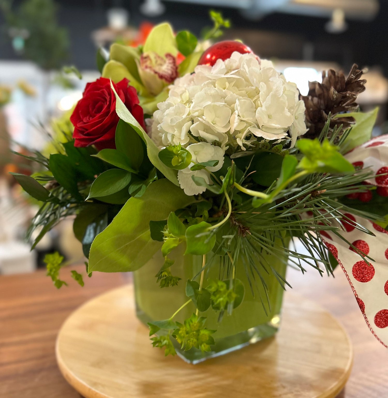 Bold & Bright Holiday Vase Arrangement