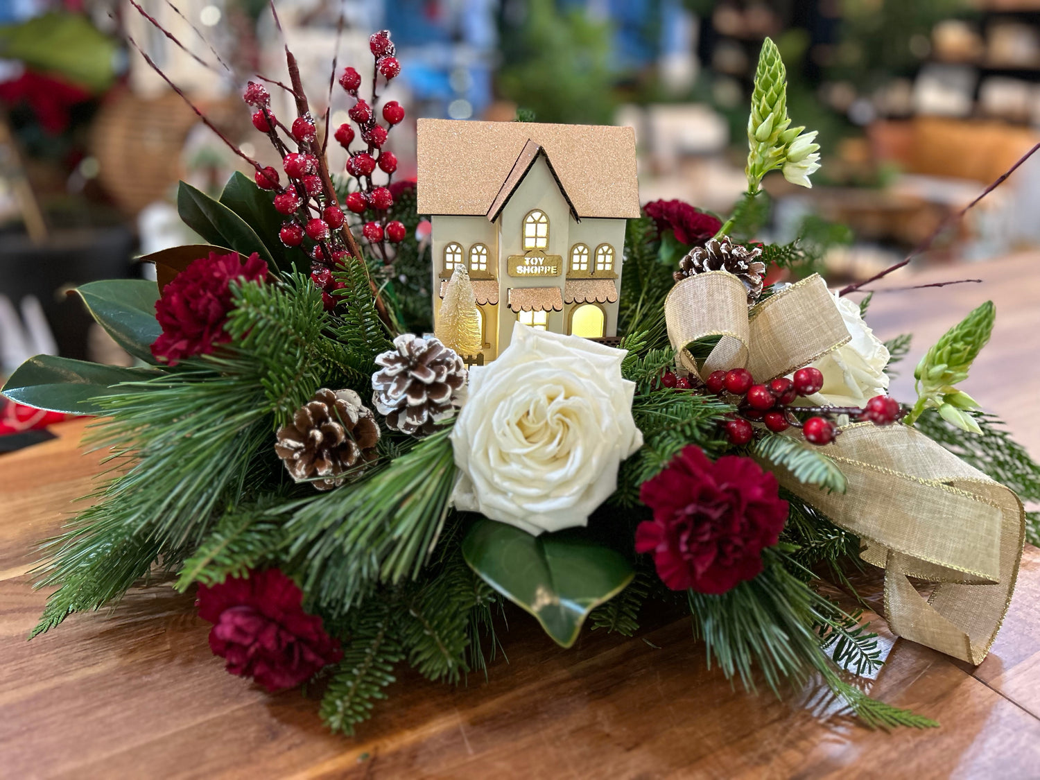 Holiday Glow Fresh Arrangement