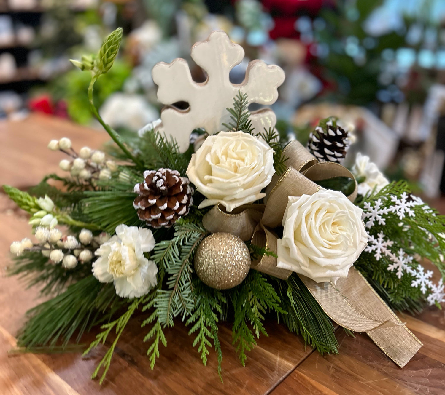 Let It Snow Fresh Centrepiece