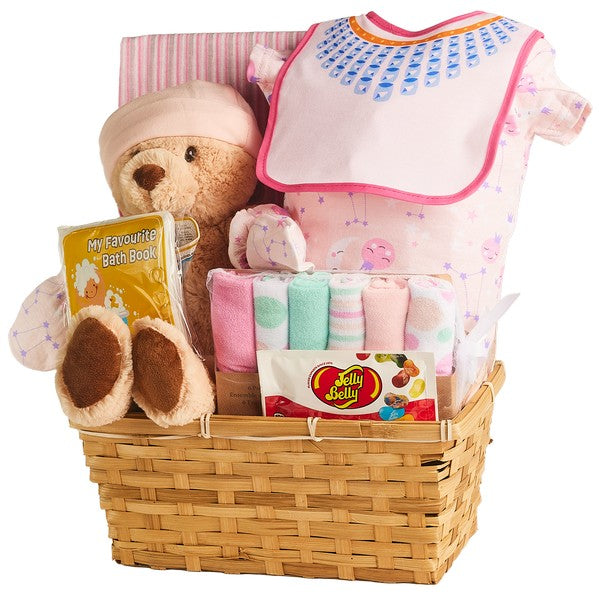 Hello Baby Girl Gift Basket