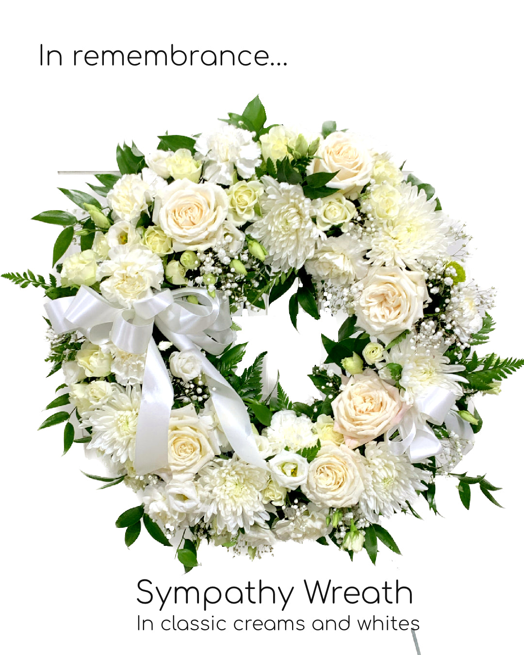 The Circle of Life Classic Wreath in White