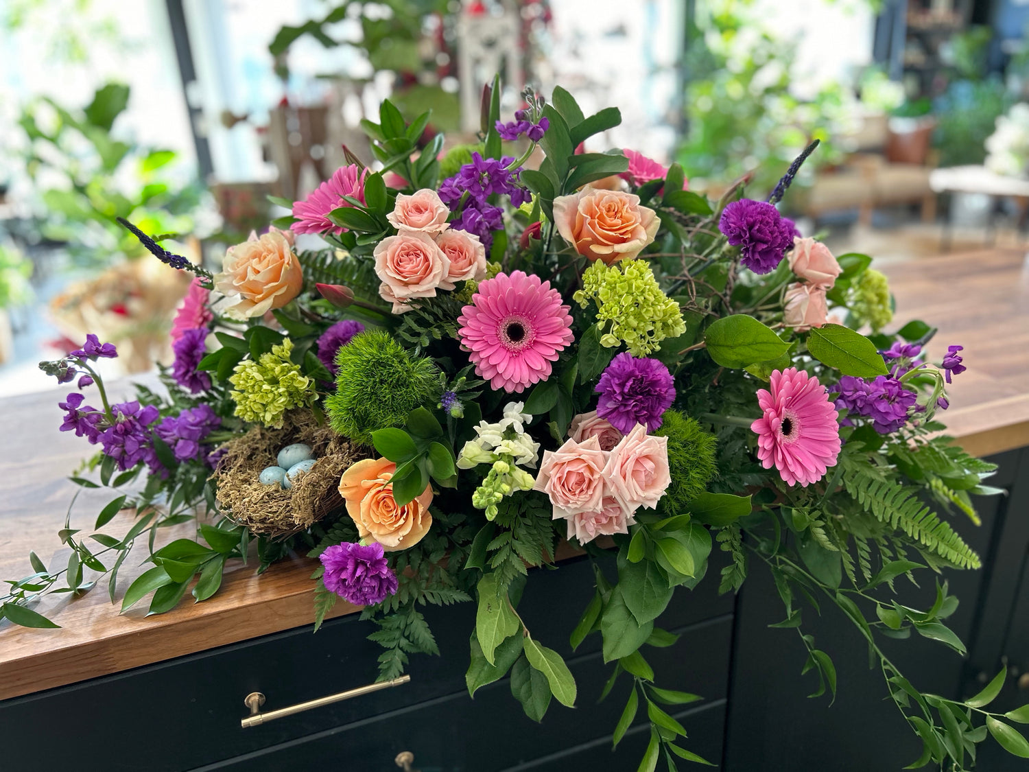 Spring Medley Casket Spray