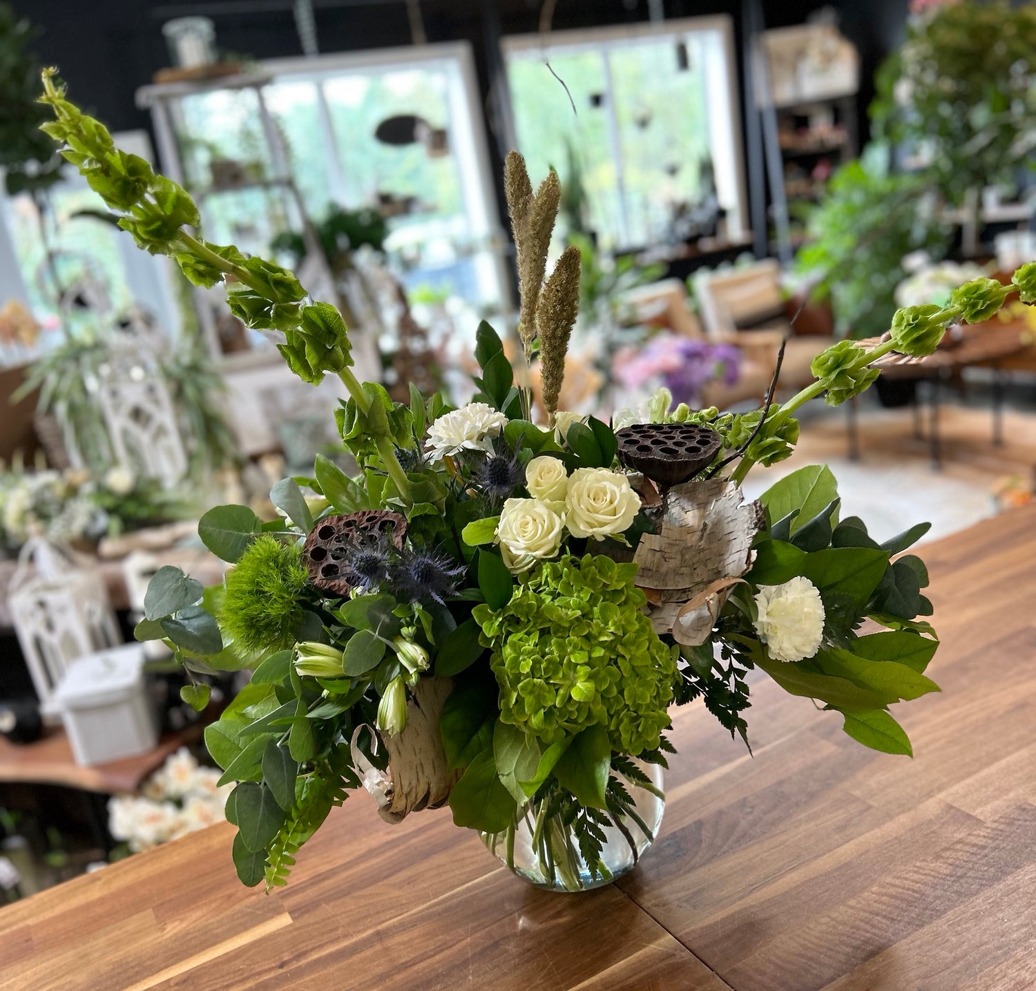 Green Goddess Vase Arrangement