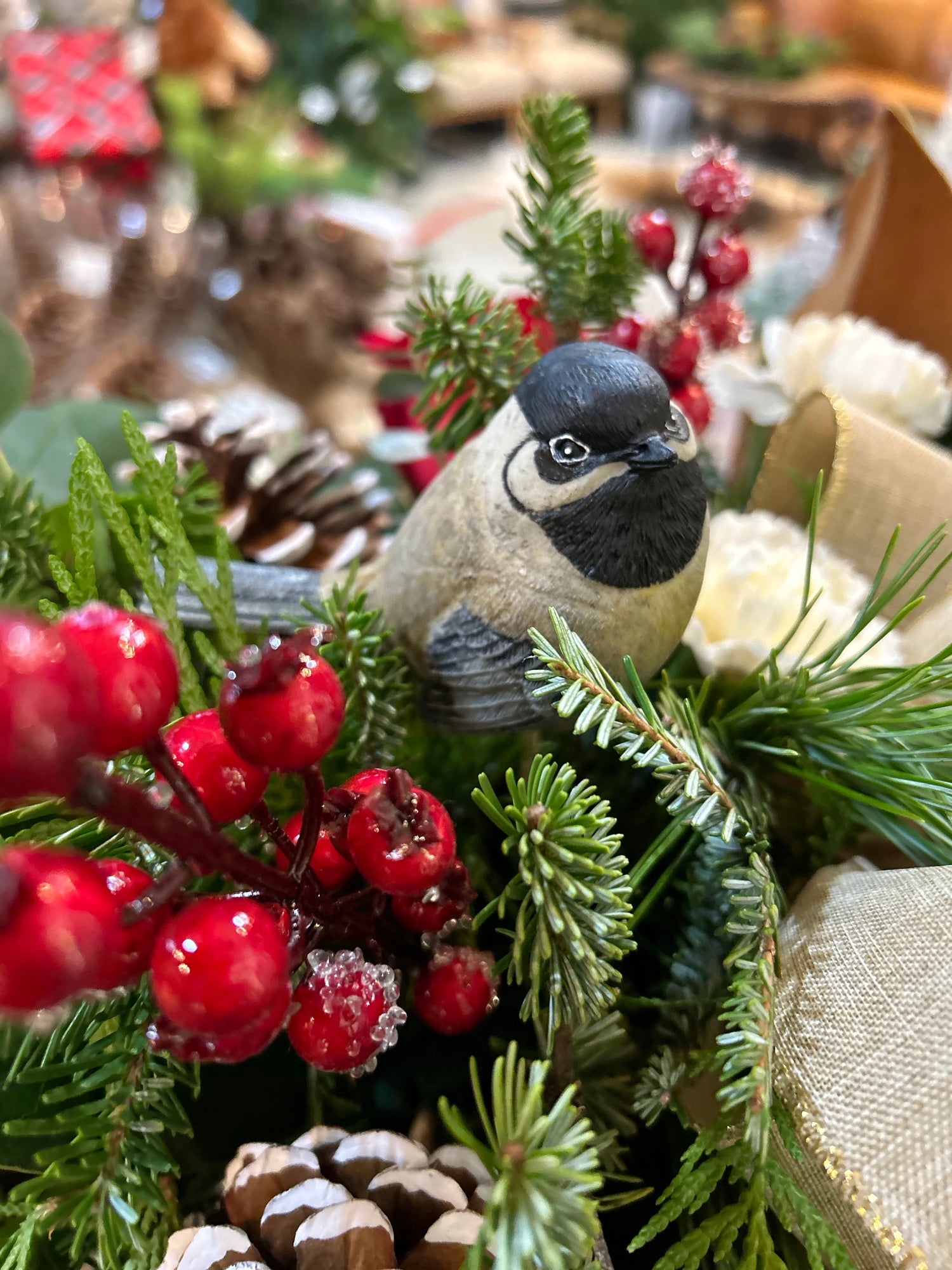 Winter Chickadee Centrepiece