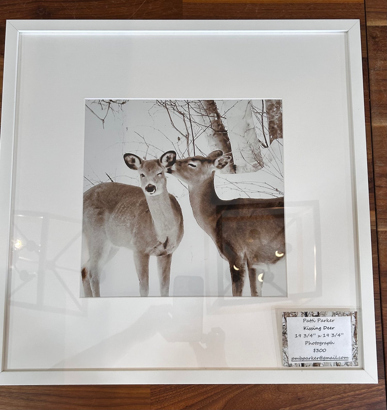 Kissing Deer Framed Photgraph