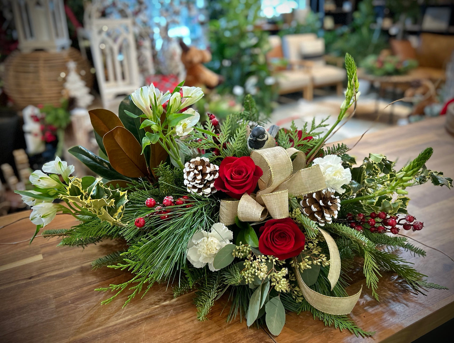 Winter Chickadee Centrepiece