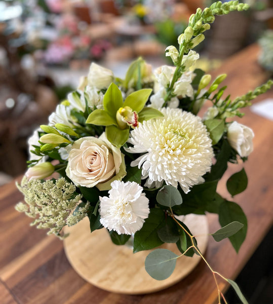 Milk and Mint Centerpiece